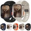 Apple Watch 44mm/45mm Wave Texture Silicone Band & TPU Case - White - 2