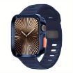 Apple Watch Series 10 42mm Dark Blue Silicone Band with TPU Case - 1