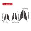 6pcs Gold Foil Carbon Fiber Engine Vents Stickers for Corvette C8 2020+ - 2
