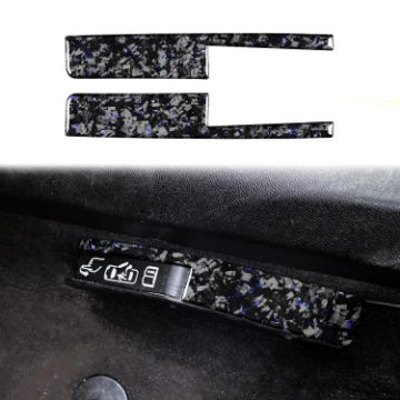 Gold Foil Carbon Fiber Door Lock Stickers for Corvette C8 2020+ (Blue) - 1