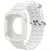 Apple Watch Series 10 46mm Ocean Silicone Band & Case - White - 1