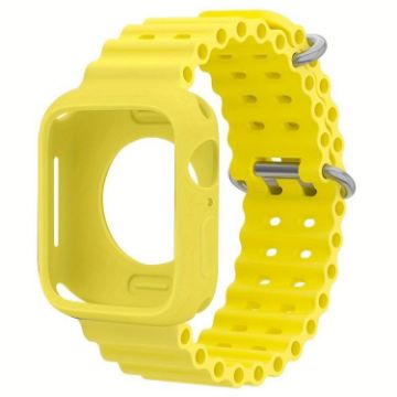 Apple Watch Series 10 42mm Yellow Ocean Silicone Band & Case - 1