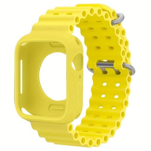 Apple Watch 44mm/45mm Yellow Ocean Silicone Band & Case - 1