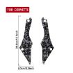 Gold Foil Carbon Fiber Rear Door Stickers for Corvette C8 2020+ (Blue) - 2