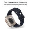 Apple Watch Series 10 46mm Ocean Silicone Band & Case - Starlight - 4