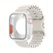 Apple Watch 44mm/45mm Ocean Silicone Band & Case - White - 1