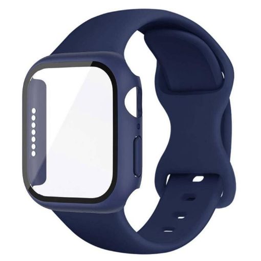 Apple Watch Series 10 46mm Silicone Band & Case - Midnight Blue - 1