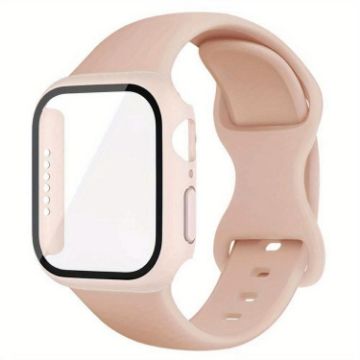 Apple Watch Series 10 42mm Pink Silicone Band & Case with Film - 1