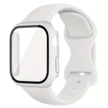Apple Watch Series 10 42mm Silicone Band & Case - White - 1
