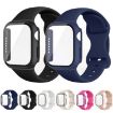 Apple Watch 44mm/45mm Silicone Band & Case with Butterfly Buckle - White - 2