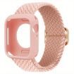 Apple Watch Series 10 42mm Pink Nylon Band with Silicone Case - 1