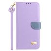 Xiaomi 13 Ultra Purple Metal Bow Leather Phone Case with Hand Strap - 2