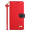 Xiaomi 14 Pro Red Metal Bow Leather Phone Case with Hand Strap - 2