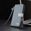 Xiaomi 14 Ultra Light Blue Metal Bow Leather Phone Case with Strap - 8