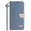 Xiaomi 15 Ultra Light Blue Metal Bow Leather Phone Case with Strap - 2