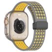 Magnetic Silicone Watch Band for Apple Watch 46/49/45/44mm - Grey Yellow - 4