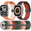 Apple Watch Band 42/41/40/38mm Magnetic Buckle Silicone Pink White - 5