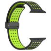 Apple Watch Band 42/41/40/38mm Magnetic Buckle Silicone Black Lime - 3