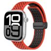 Apple Watch Band 42/41/40/38mm Magnetic Buckle Silicone Red Black - 1