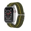 Dual-Color Nylon Watch Band for Apple Watch 42/41/40/38mm - Green Yellow - 1