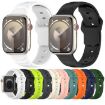 Apple Watch Band 46/49/45/44mm Vertical Grain Reverse Buckle Silicone Midnight - 5