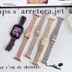 Gold Zinc Alloy Watch Band for Apple Watch 46/49/45/44mm Water Drop Design - 5