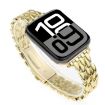 Gold Zinc Alloy Watch Band for Apple Watch 42/41/40/38mm Water Drop Design - 1