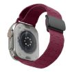 Magnetic Buckle Silicone Band for Apple Watch 46/49/45/44mm - Wine Red - 1