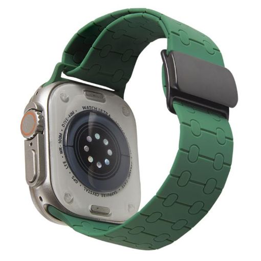 Magnetic Silicone Watch Band for Apple Watch 42/41/40/38mm - Deep Color - 1