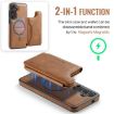Samsung Galaxy S25+ 5G DG.MING MagSafe RFID Card Phone Case Brown - 4