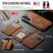 Samsung Galaxy S25+ 5G DG.MING MagSafe RFID Card Phone Case Brown - 5