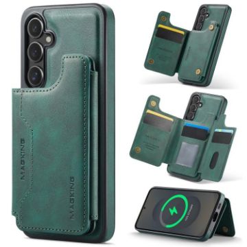 Samsung Galaxy S25+ 5G DG.MING MagSafe RFID Card Case (Green) - 1