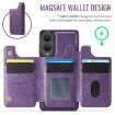Samsung Galaxy S25 Edge 5G DG.MING MagSafe RFID Card Case Purple - 3