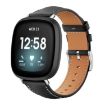 Fitbit Versa 4/3/Sense 2/1 Black Shark Leather Watch Band 20mm - 1