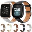 Fitbit Versa 4/3/Sense 2/1 Black Shark Leather Watch Band 20mm - 2
