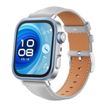 Huawei Watch Fit 4 Pro/3 20mm Black Shark Leather Band (Grey) - 1
