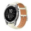 Garmin Fenix 8/7/6/5 Leather Watch Band 22mm 20mm Creamy White - 1