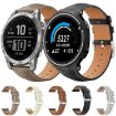 Garmin Fenix 8/7/6/5 Leather Watch Band 22mm 20mm Creamy White - 2
