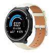 Garmin Forerunner 220/735/735XT/230/235 20mm Leather Watch Band White - 1