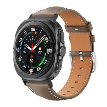 Samsung Galaxy Watch Ultra 47mm Black Shark Leather Band 22mm Light Grey - 1