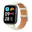 Redmi Watch 3 Active/Lite 20mm Black Shark Leather Band - Creamy White - 1