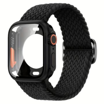 Apple Watch Series 10 42mm Nylon Band & 49mm Case (Black) - 1