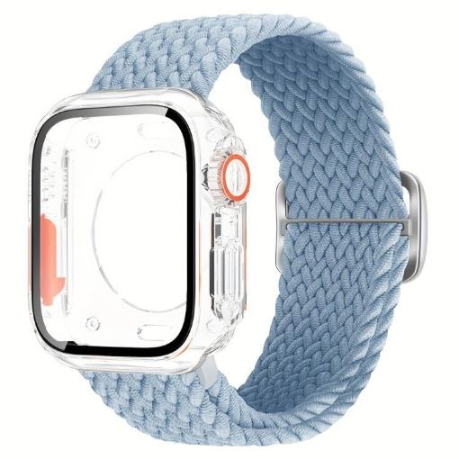 Apple Watch 44mm/45mm Nylon Band & Ultra 49mm Case - Light Blue - 1