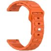 18mm Orange I-Shaped Solid Color Silicone Watch Band - 3