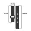 18mm Orange I-Shaped Solid Color Silicone Watch Band - 7
