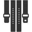 18mm Orange I-Shaped Solid Color Silicone Watch Band - 8