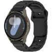 18mm Black I-Shaped Solid Color Silicone Watch Band - 1