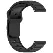 18mm Black I-Shaped Solid Color Silicone Watch Band - 4