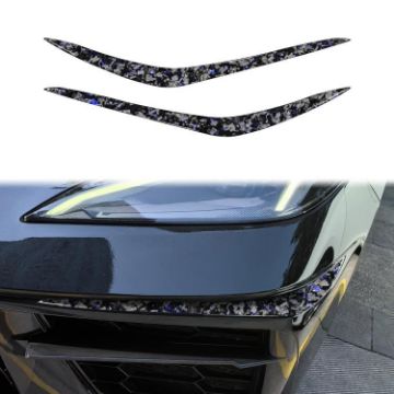 Chevrolet Corvette C8 2020+ Gold Foil Carbon Fiber Bumper Stickers (2pcs) - 1
