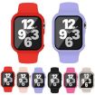 Apple Watch 44mm/45mm Pink Silicone Band with Integrated PC Case - 2